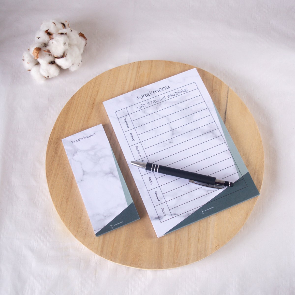 Weekmenuplanner marmer