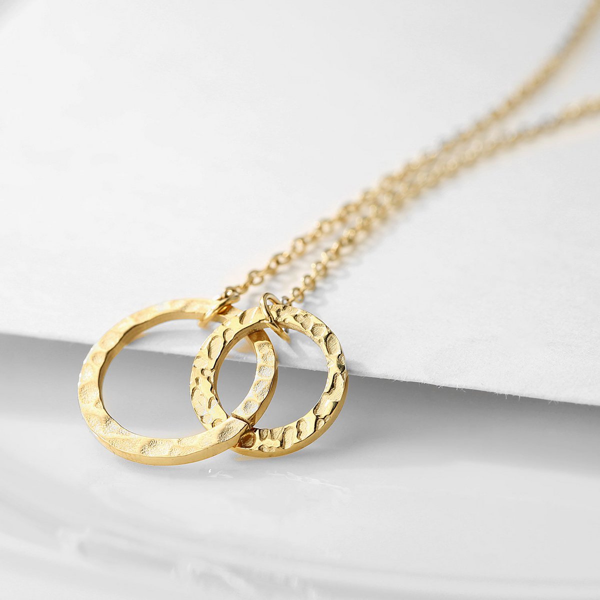 Collar "DOBLE CÍRCULO" Chapado en Oro