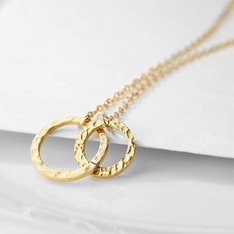 Collana "DOUBLE CIRCLE" placcata oro