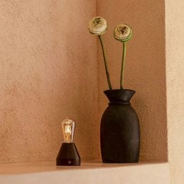 Lampada da tavolo ricaricabile Zavi Marrone Scuro