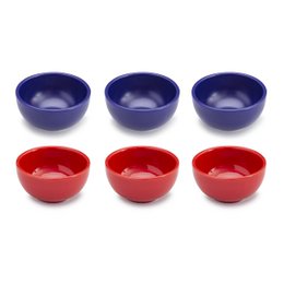 Zestaw 6 małych dekoracyjnych misek porcelanowych, styl Matrix 8cm