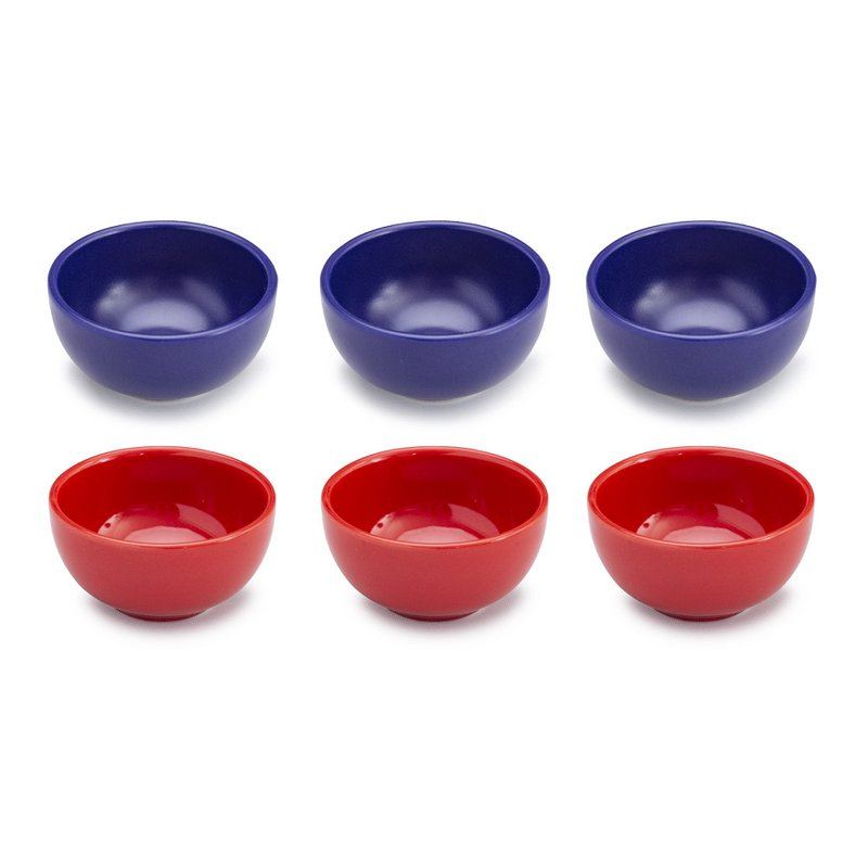 Kleine dekorative Porzellanschalen, 6er-Set, Matrix-Stil, 8 cm