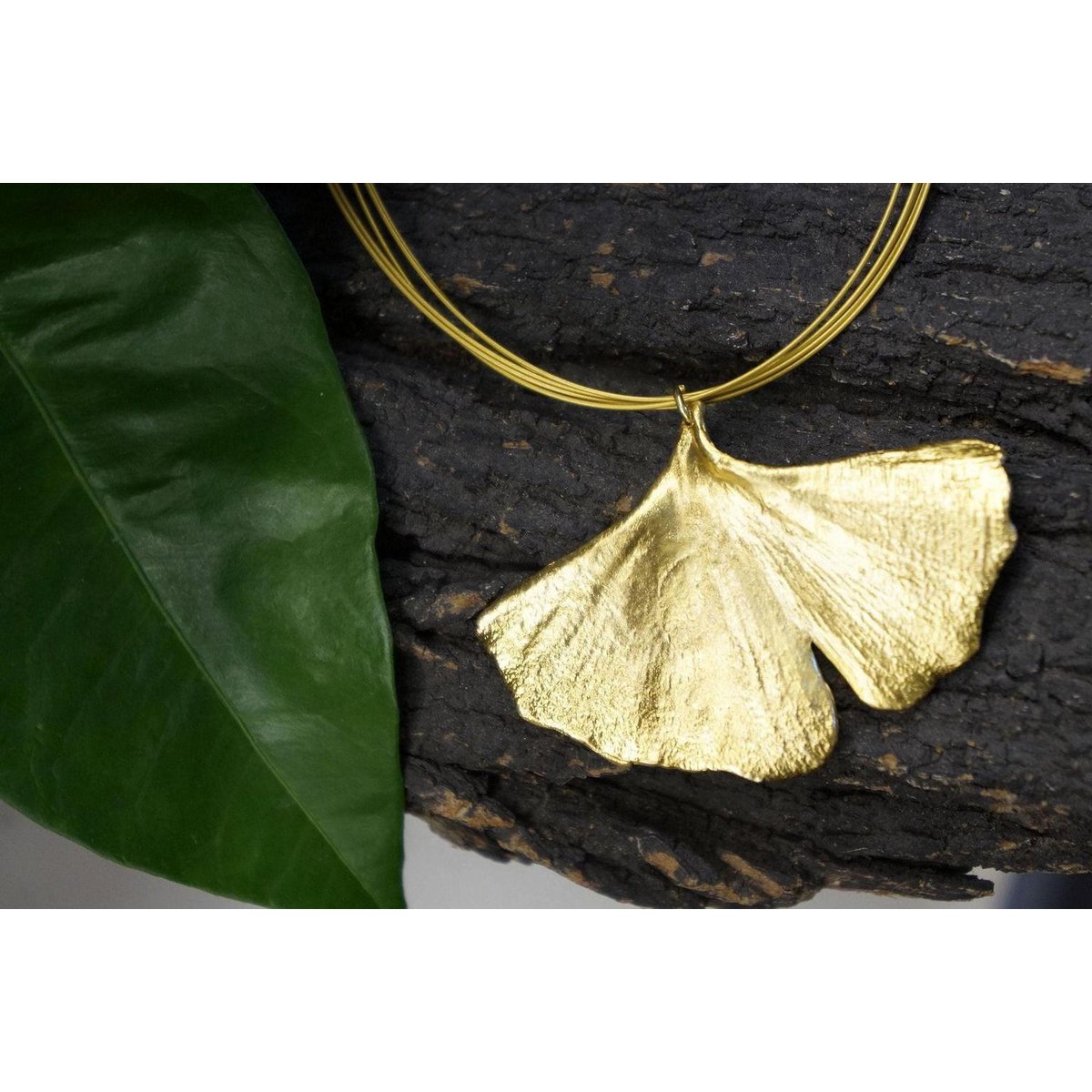 Echte Ginkgo-Biloba-Blatt-Halskette, handgefertigter Naturschmuck, Bio-Wald-Anhänger, Geschenk für Langlebigkeit und Erfolg, Sterling Silber 925