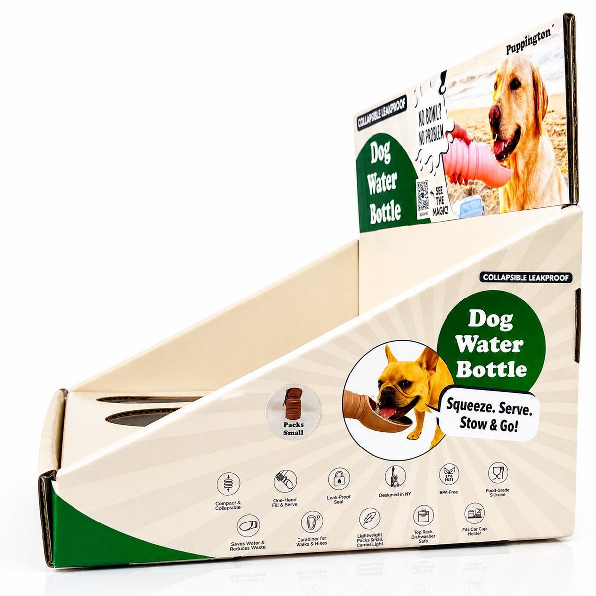 Dog Water Bottle Retail Counter Display (display only - bottles not included)