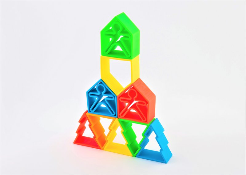 Dëna Neon - Kind, Huis en Boom Set