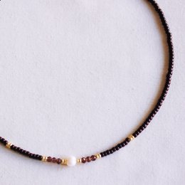 Miyuki necklace - Cacao Crush