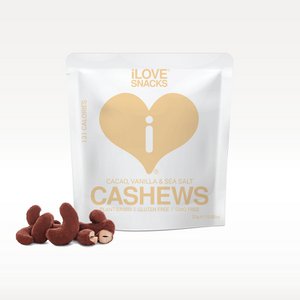 iLOVE SNACKS Kakao-Cashews mit Vanille & Meersalz 22g