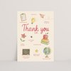 Ansichtkaart "thank you for..." roze