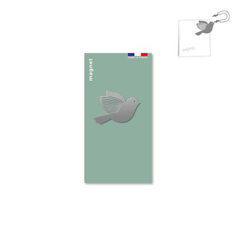 Metalen vogelmagneet