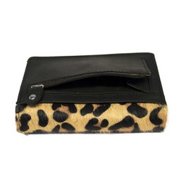 Portafoglio Donna Pelle Nera RFID In 10 Stampe