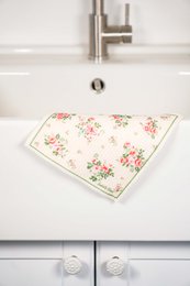Torchon Lisa fleurs 17x20 cm Isabelle Rose