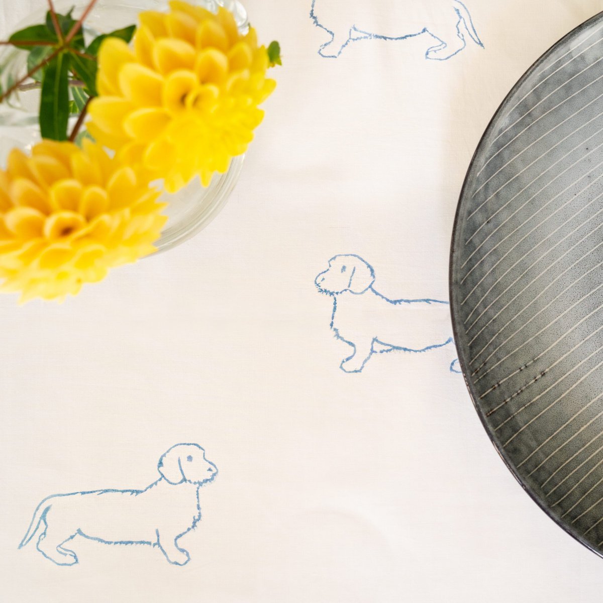 Daschund Round Tablecloth