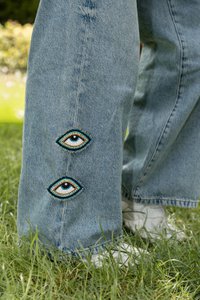 Brochepaar: Blauw Boze Oog
