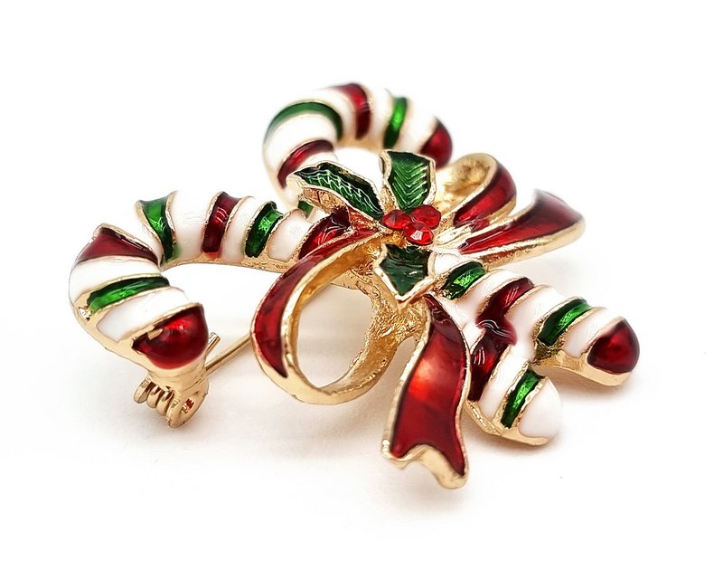 Brooch - Candy cane