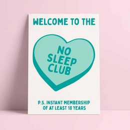 Riso print No sleep club mint
