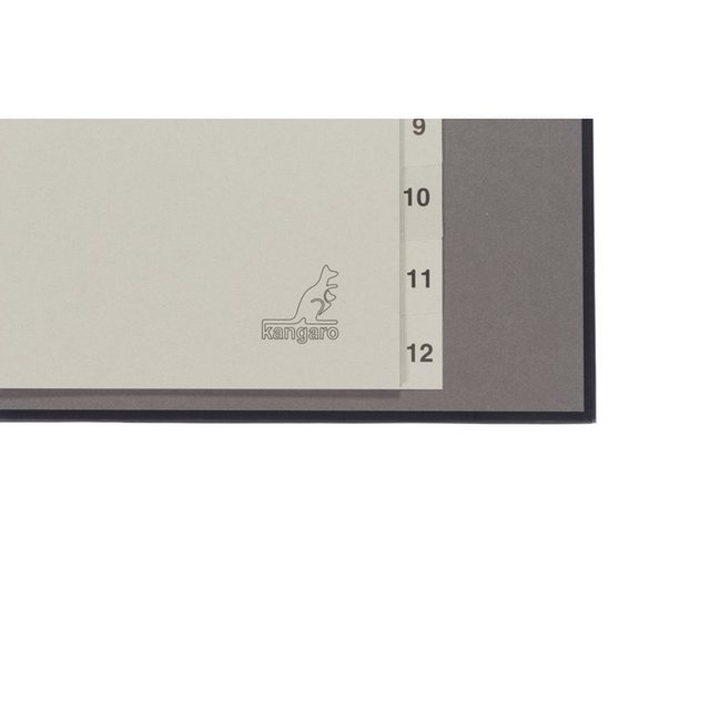 ECO Tab Kangaro A4 Zahlen 180gr grauer Karton 4r 12St FSC