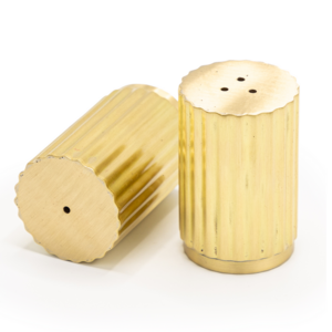Salt and pepper shakers brass
