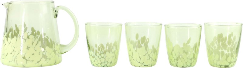 JUG WITH GLASSES SPLASH 5 PIECE SET (HOFF6995)
