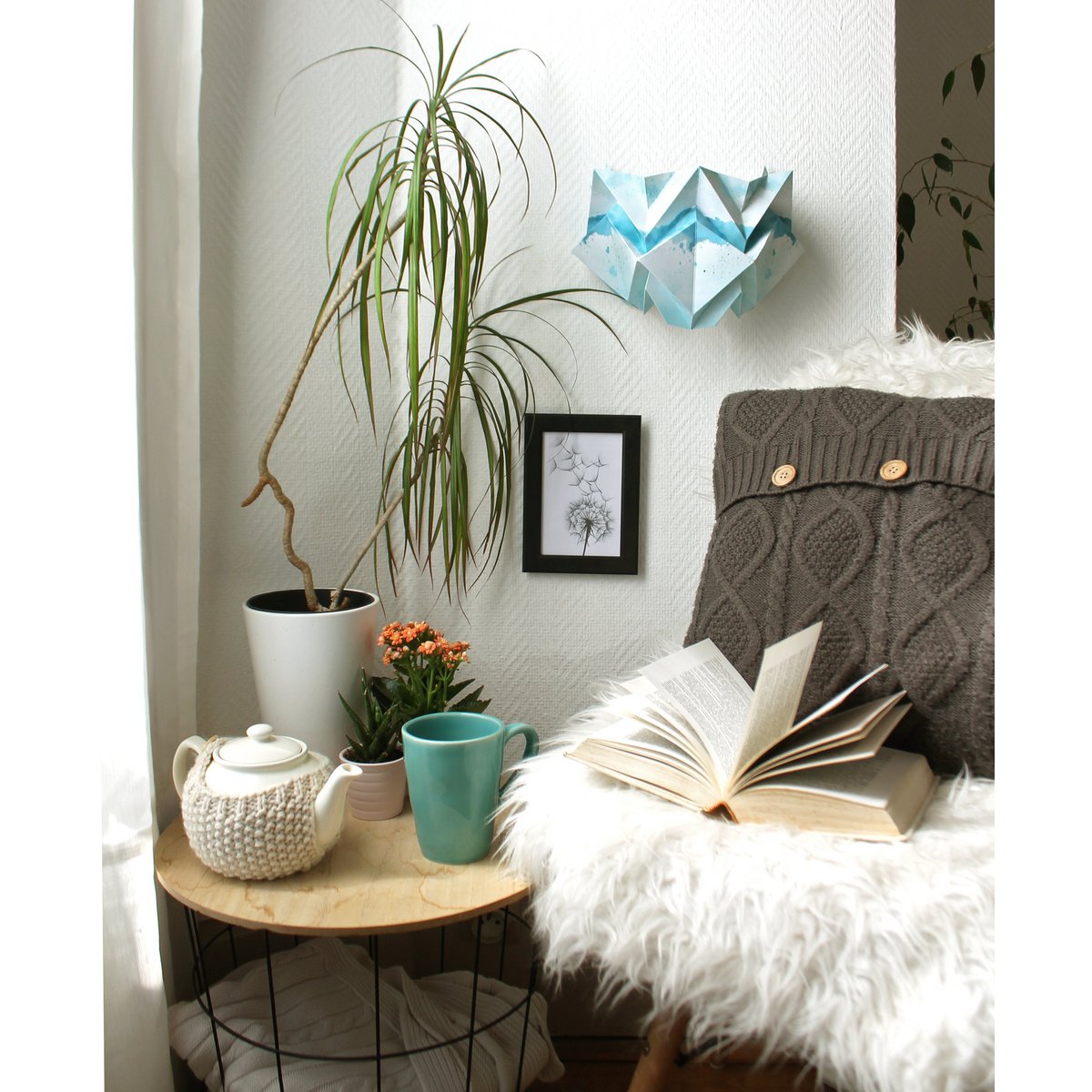 Lampa ścienna Paper Origami – wzór letni