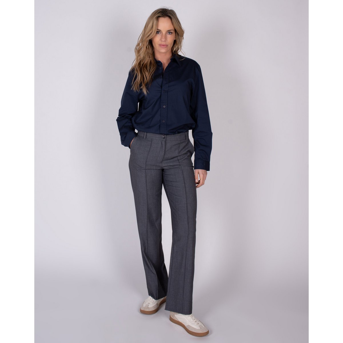 Pantalone Dames Viscosa Lana Grigio Meet - Faro