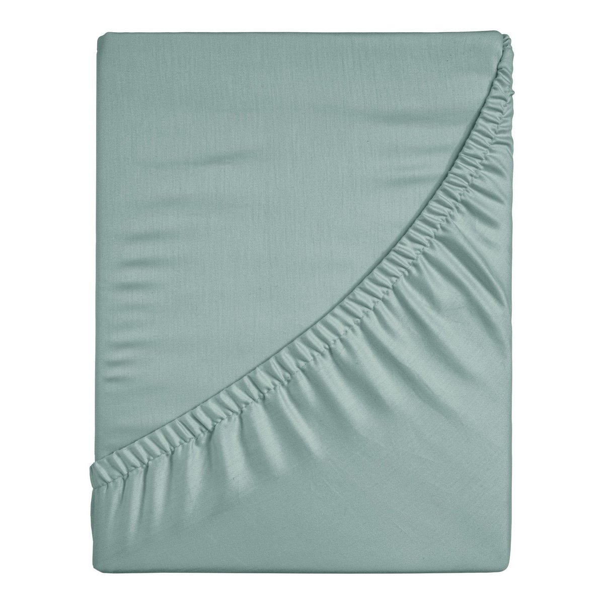 100% Cotton Satin Fitted Sheet Mineral Mint