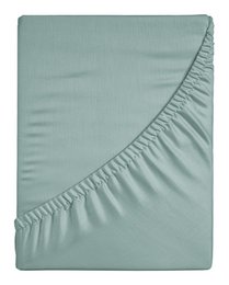 100% Bomuld Satin Fitted Sheet Mineral Mint