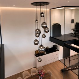 s.luce Orb glazen bol galerijlamp 500cm ophanging zwart