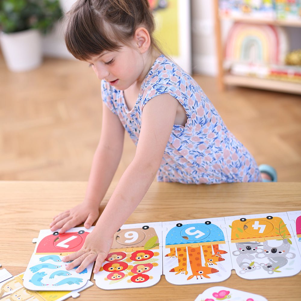 Train de nombres de puzzle à faire correspondre
