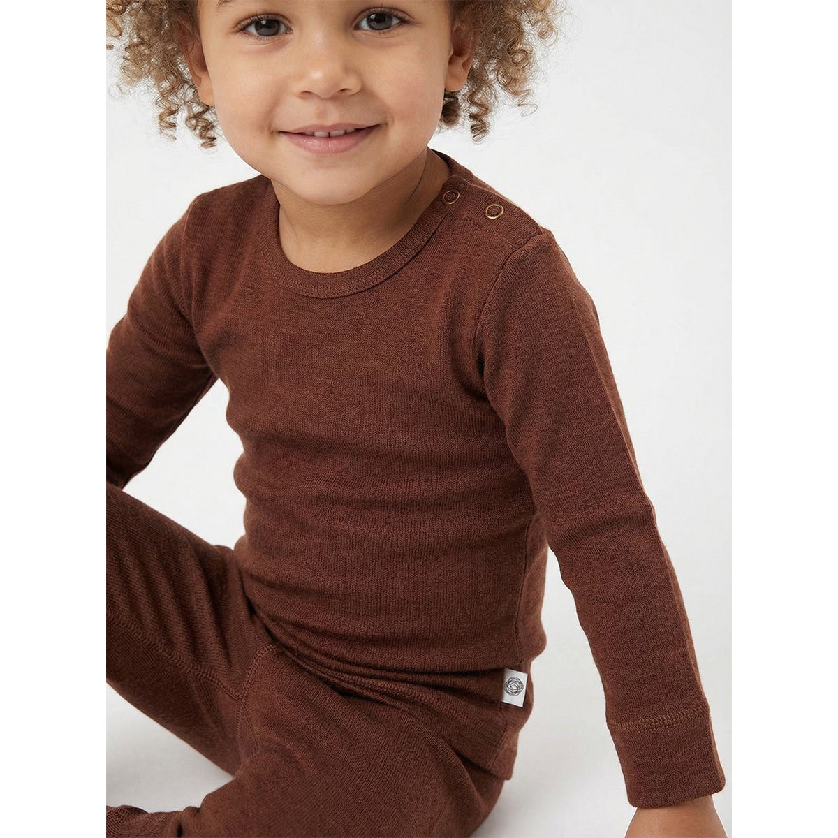 Wollen baby- kindertrui - Merinowol - Cinnamon