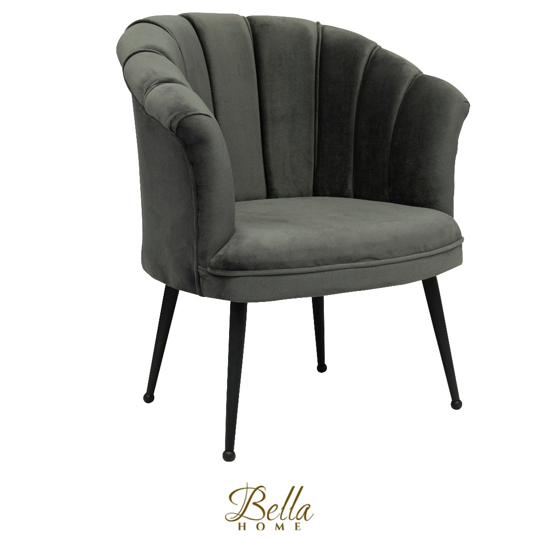 Poltrona Luxury Shell in Velluto Mila