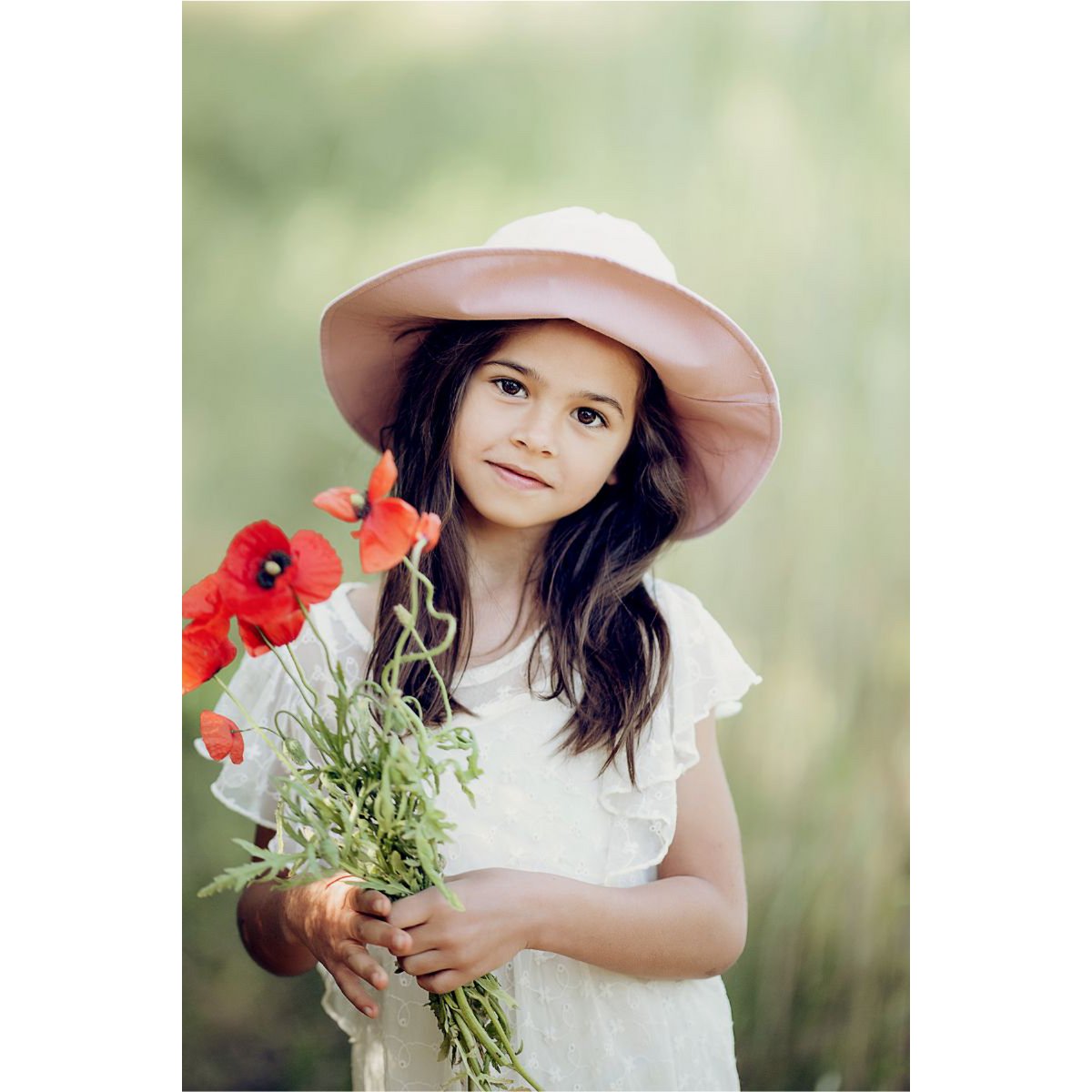 AVA summer hat for girls - pink