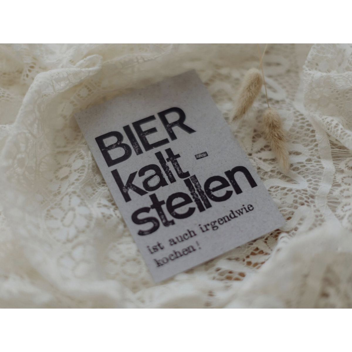 Stamped Postcard "Bier kaltstellen"