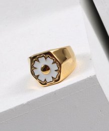 Aigner - White Daisy Signet Ring