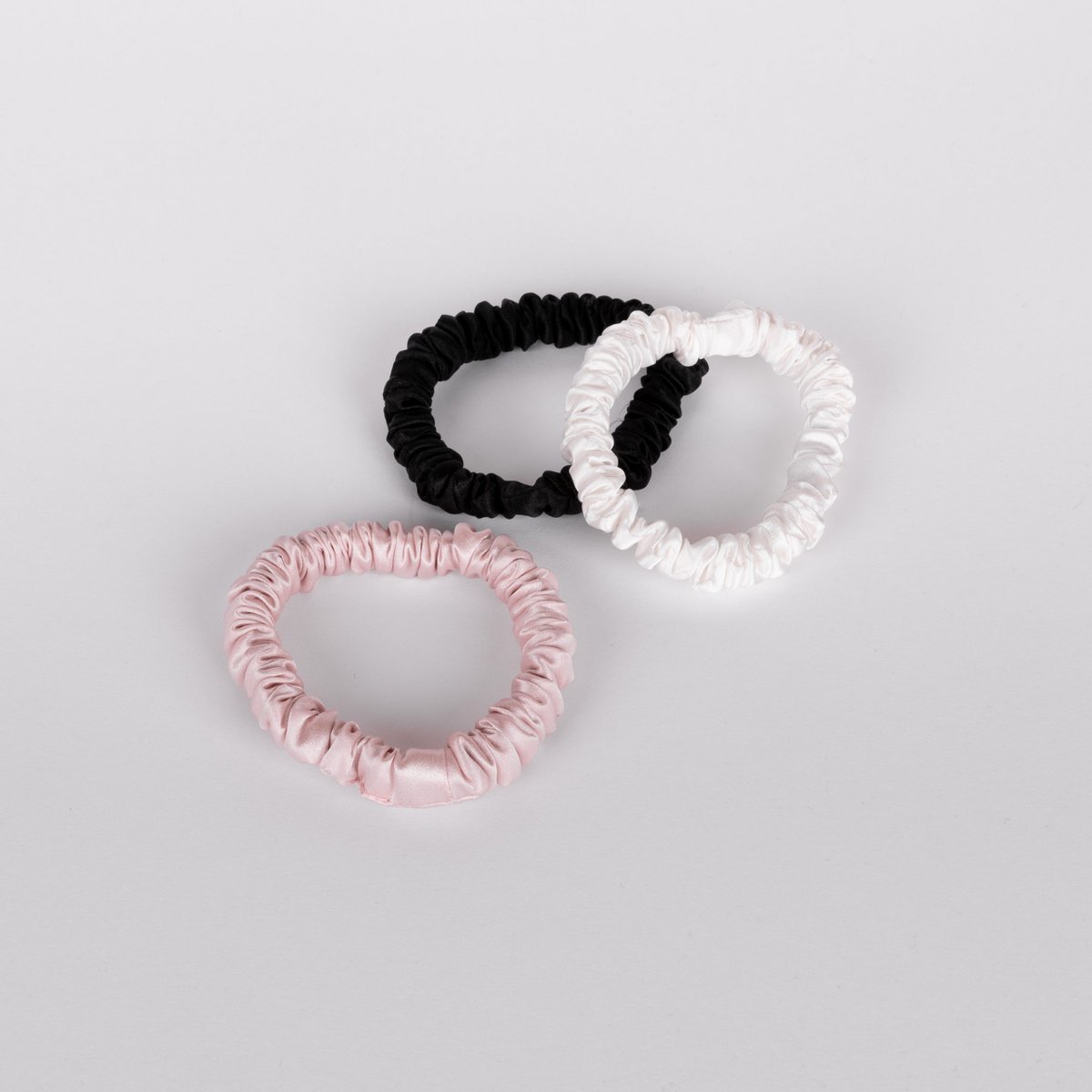 SCRUNCHIES - IVORY, PINK & BLACK