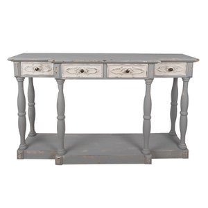 Sidetable 142x42x85 cm gray wood wall table