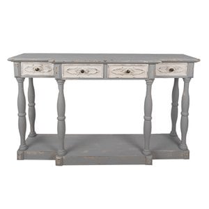 Sidetable 142x42x85 cm gray wood wall table