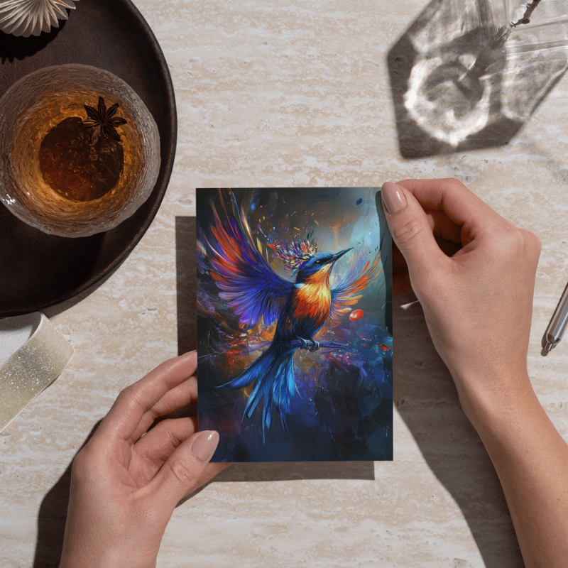 Magic Bird Postkarte A6 Format - Vogelkarte Postkarte