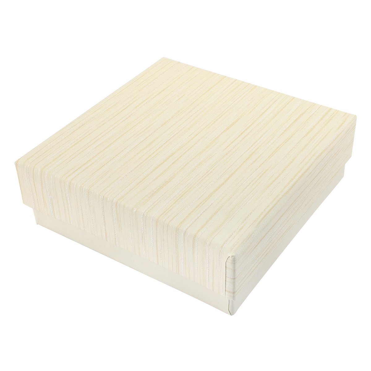 Papp Schmuckboxen, crème, VE12, 9 x 9 cm