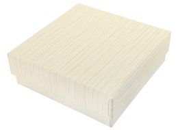 Papp Schmuckboxen, creme, VE12, 9 x 9 cm