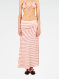 Alchemist Striped Ruched Skirt