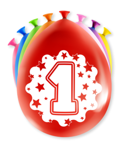 Happy Party-Luftballons – 1 Jahr