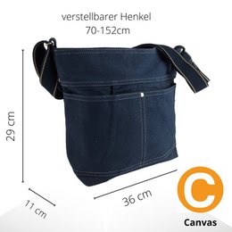 Domelo Damen gewachste Canvas Umhängetasche. Wasserabweisende Hobo Tasche. Vegane Beutel Bag. Damen/ Mädchen Umhängetasche mit verstellbarer Henkel. Leichte große Stofftasche mit Reißverschluss.