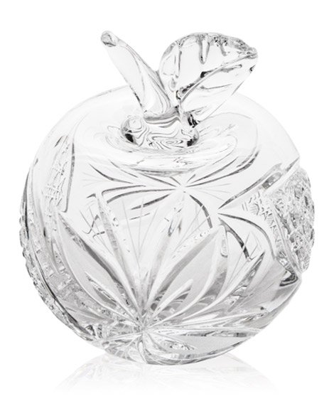 Apfel aus Kristallglas