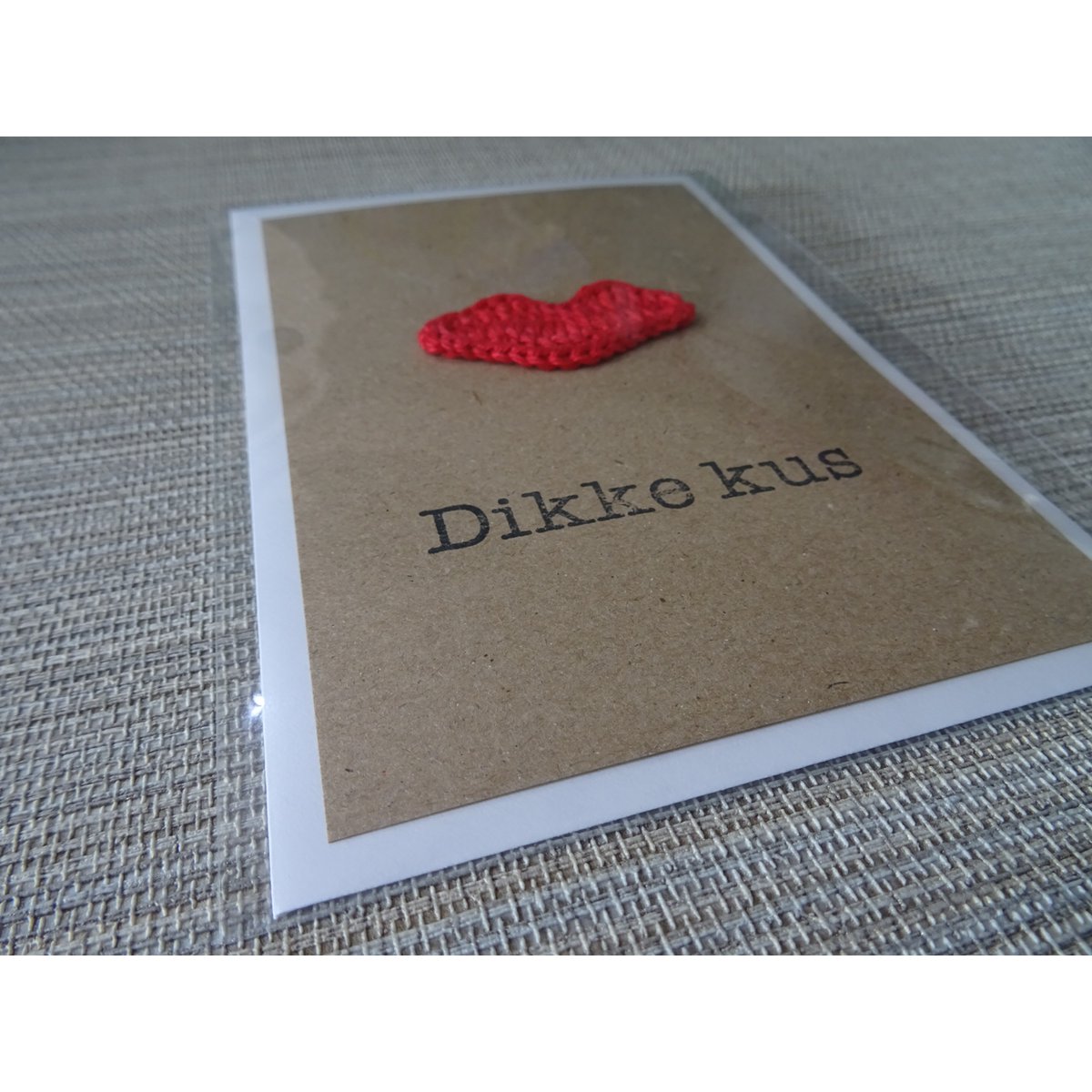 Big Kiss, Dikke kus kaart, Gehaakte kaart