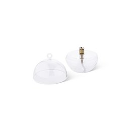 Olielamp Round cover clear brass M
