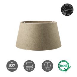 Home Sweet Home Fabric Lampshade Brown - 35 x 30 x 19 cm