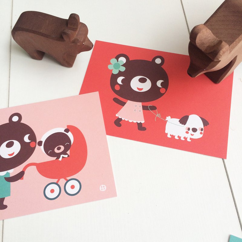 Bear card - Couple in a boat