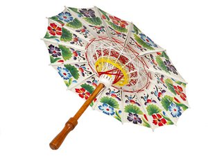 WEISSLACKIERTER JAVA-REGENSCHIRM HM472348