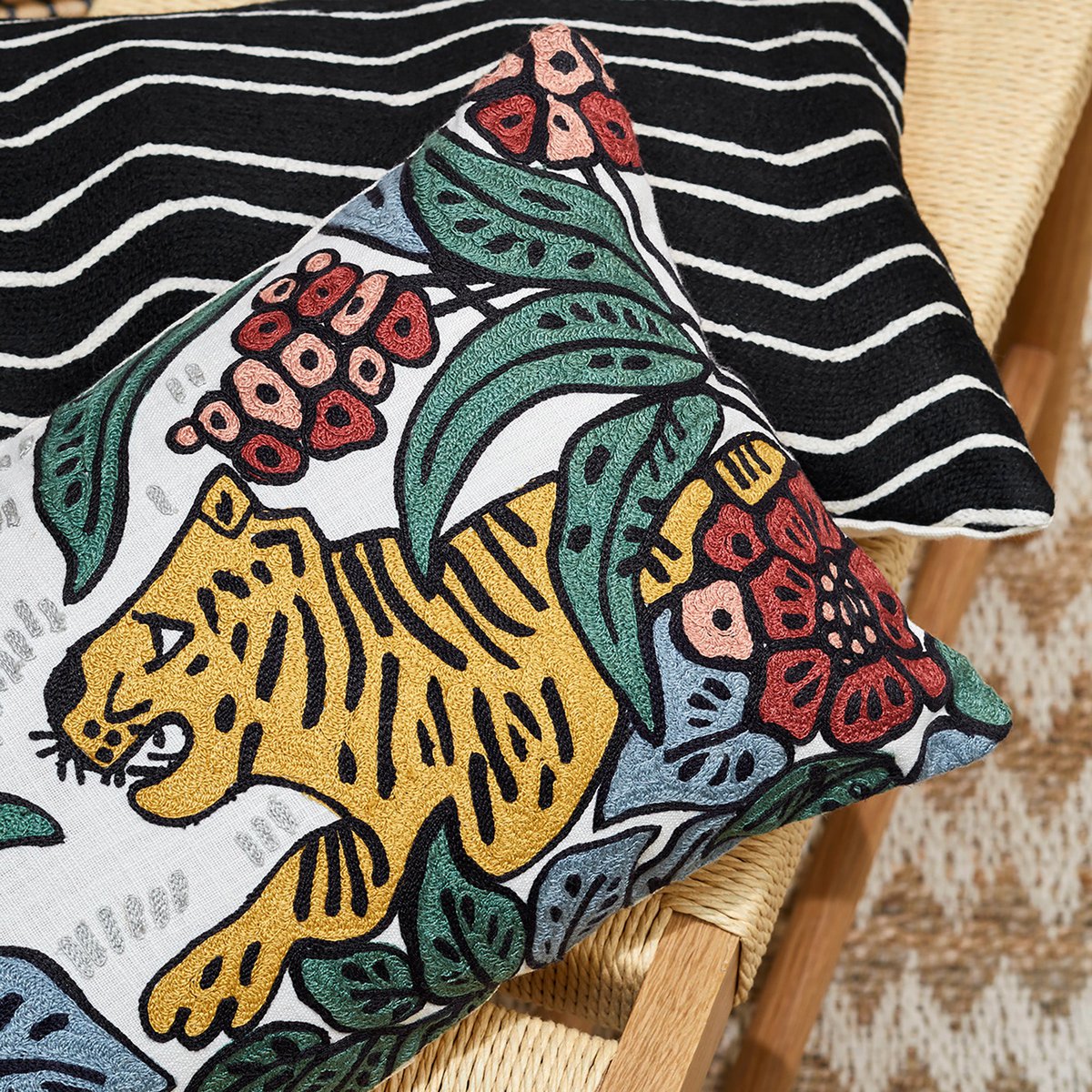 Funda de cojín TIGRIS marfil