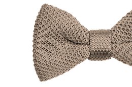Papillon per bambini in maglia color champagne